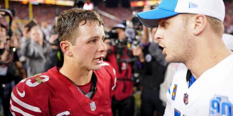 Jared Goff and Brock Purdy