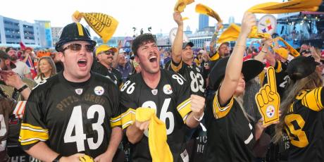 Steelers fans at draft