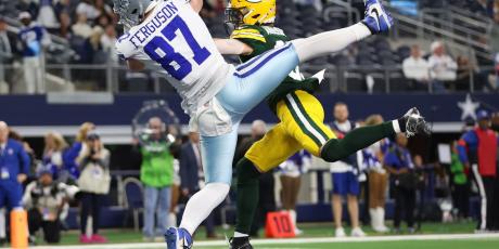 Jake Ferguosn leaping catch