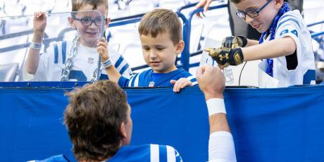 Mike Badgley with fans
