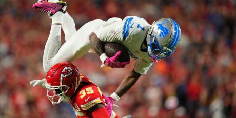Jameson Williams in the air
