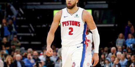 cade cunningham walking up court