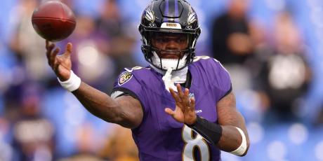 lamar jackson warm-up