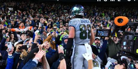 aj barner celebration