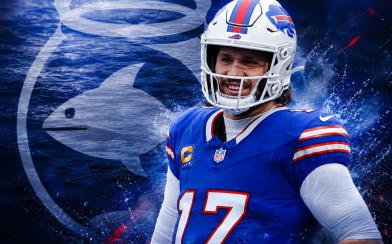Josh Allen and SFB Logo 