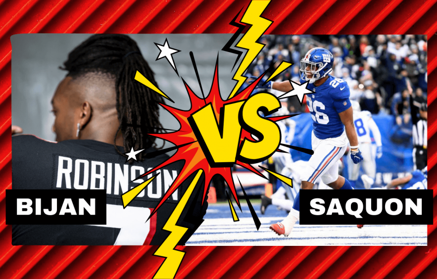 Fantasy Football Debate: Bijan Robinson vs. Saquon Barkley Fantasy Football Debate: Bijan Robinson vs. Saquon Barkley