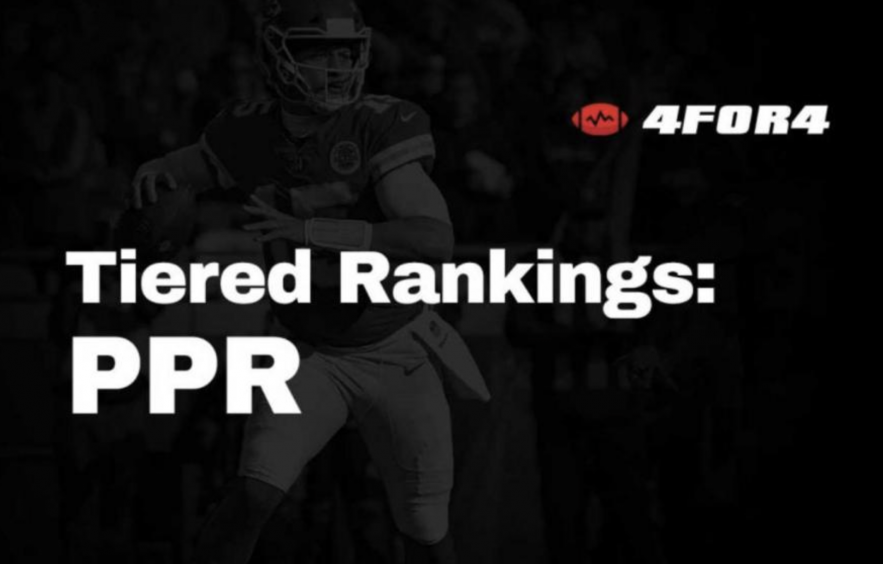 Updated fantasy football rankings (PPR scoring) and cheat sheets