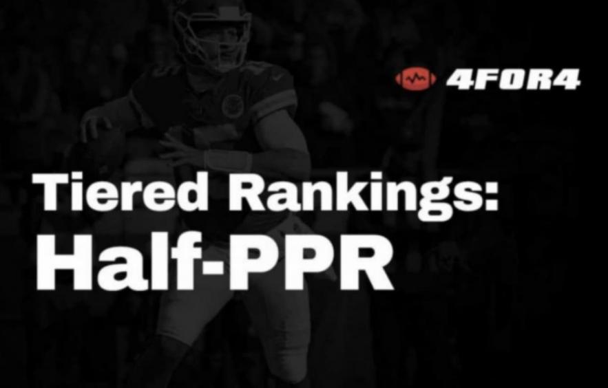 Tiered Rankings for Half-PPR Fantasy Football Leagues