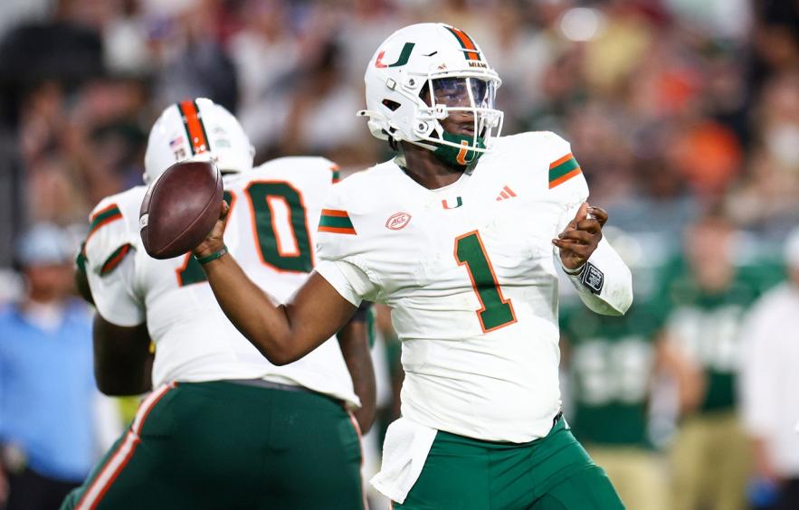 Miami vs Virginia Tech Odds and Matchup as Cam Ward Looks to Keep Hurricanes Undefeated Tonight