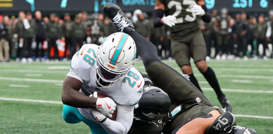 De'Von Achane  goal line 