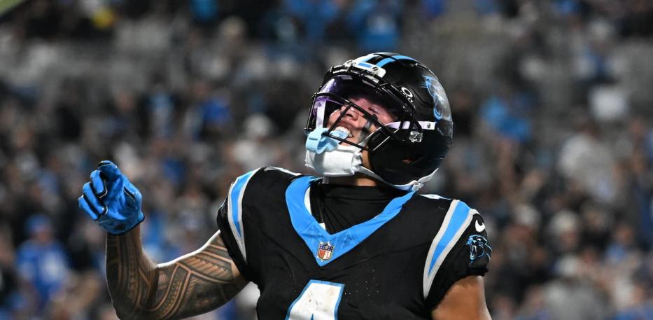 tetairoa mcmillan pointing