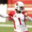 kyler murray throwing white jersey