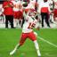 patrick mahomes throwing away uniform