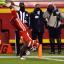 tyreek hill upside down end zone