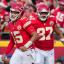 patrick mahomes travis kelce head to sideline