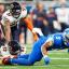 Bears defenders stopping Lions rusher