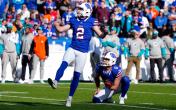 Tyler Bass kicking