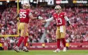 george kittle brock purdy celebrate