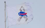 buffalo bills flag in the wind 