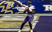 lamar jackson drop back end zone