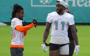 devante parker and jaylen waddle training camp 