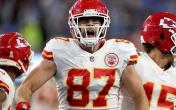 travis kelce white jersey yelling