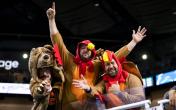 NFL fans in turkey outfits