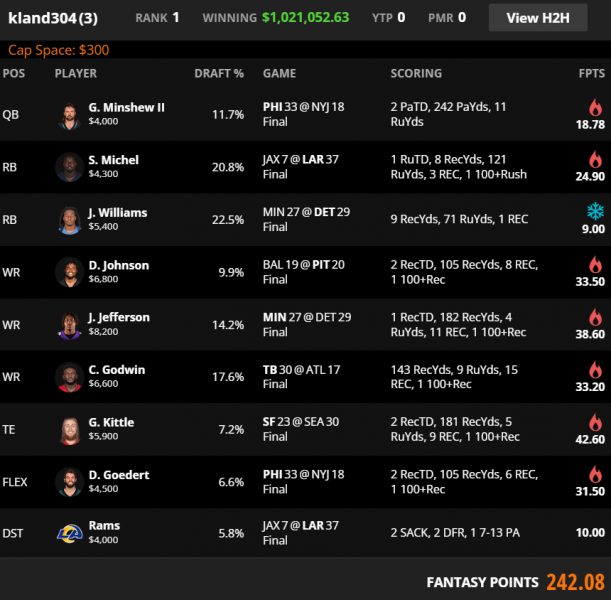 week 13 dfs