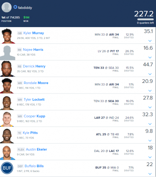 nfl week 2 fanduel