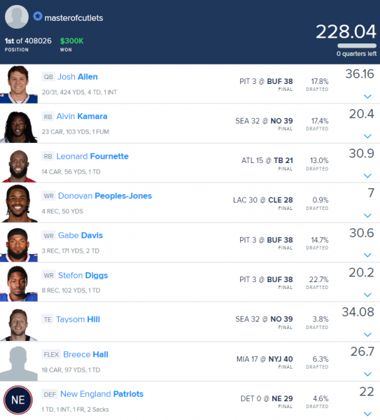 fanduel lineup week 5