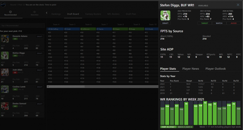 yahoo fantasy live draft